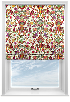 Bangalore Faux Silk, Maroon - Motorised Roman Blind